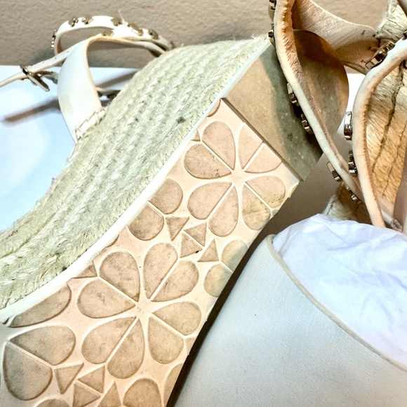 Kate Spade White/Cream/Beige Espadrilles Size 10 - Picture 8 of 13